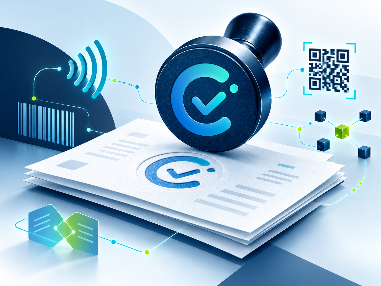 Sigillo di certificazione impresso su documenti digitali